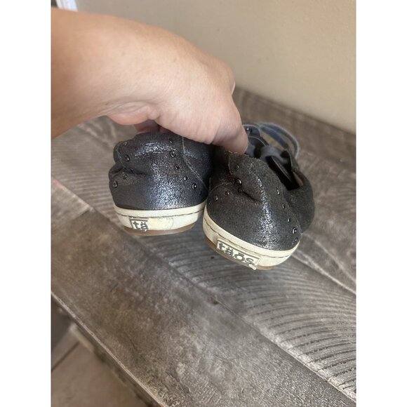 TAOS Freedom Womens EU 37 / US 6.5 Gray/black Leather Studded Comfort Sneakers - Picture 4 of 5